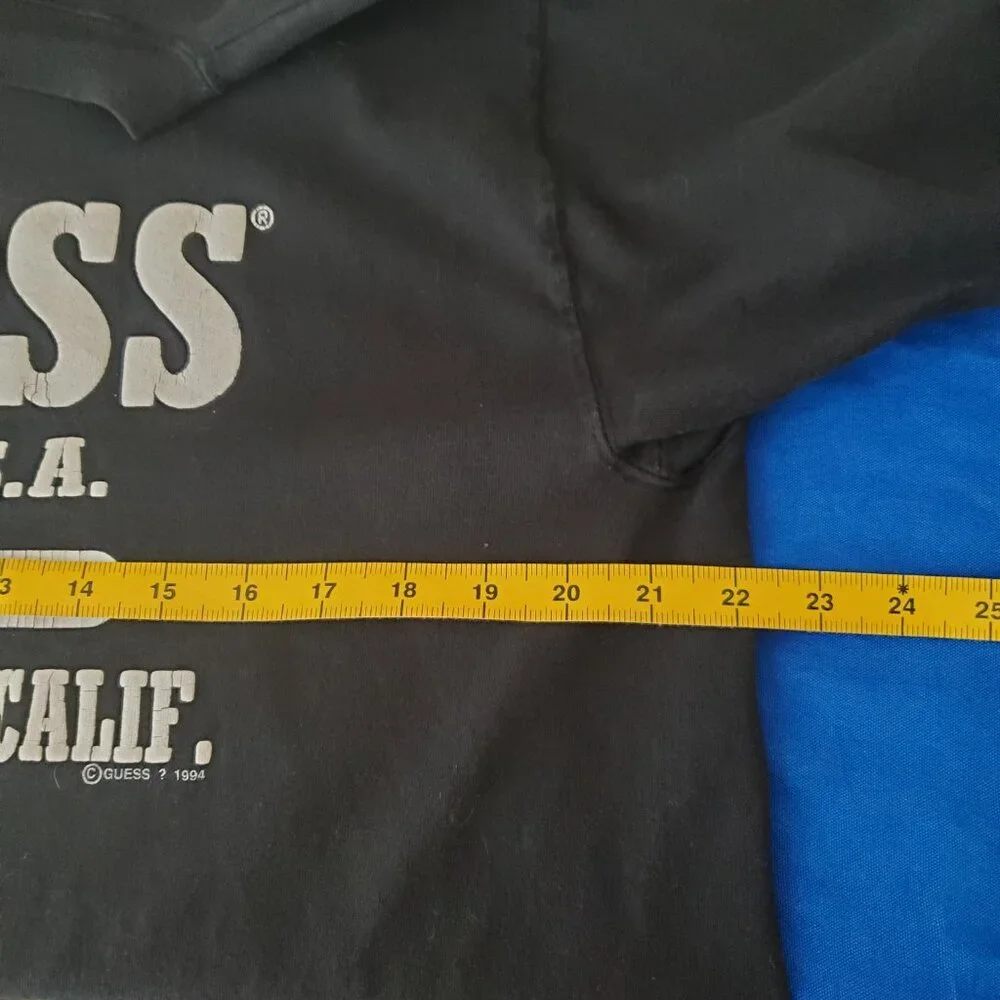 VTG Guess by Georges Marciano Black puffy Logo Tshirt - Picture 9 of 10